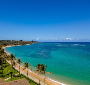 Plage à proximité, chaises longues, serviettes de plage