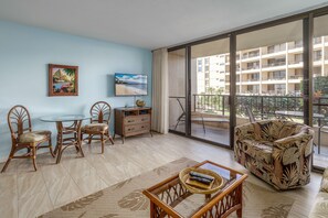 Smart TV, DVD player, books