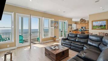 Smart TV, fireplace, DVD player, video library