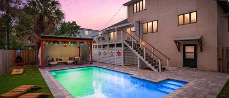 A heated pool