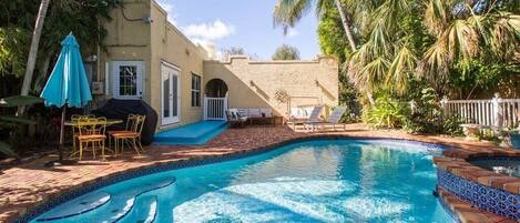 A heated pool