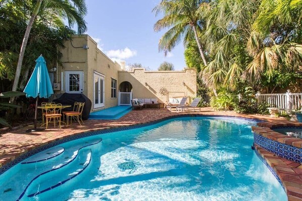 A heated pool