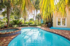 A heated pool