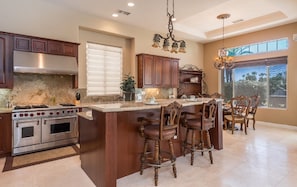 Fridge, microwave, oven, stovetop - Enjoy Comfort w/Family & Friends, Big Home w/Views,Mtns./Golf, Fire Pit! #241158 (La Quinta)