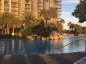 Outdoor pool, a heated pool
