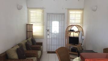 TV, DVD player, stereo