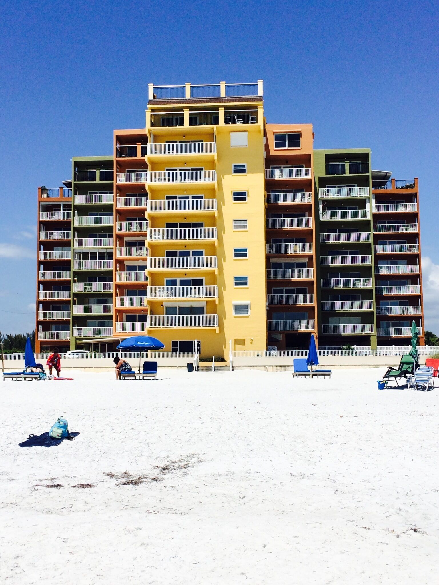 BALMY BEACHFRONT BEAUTY! Condo 202.  Beach chairs & sun umbrella provided. 