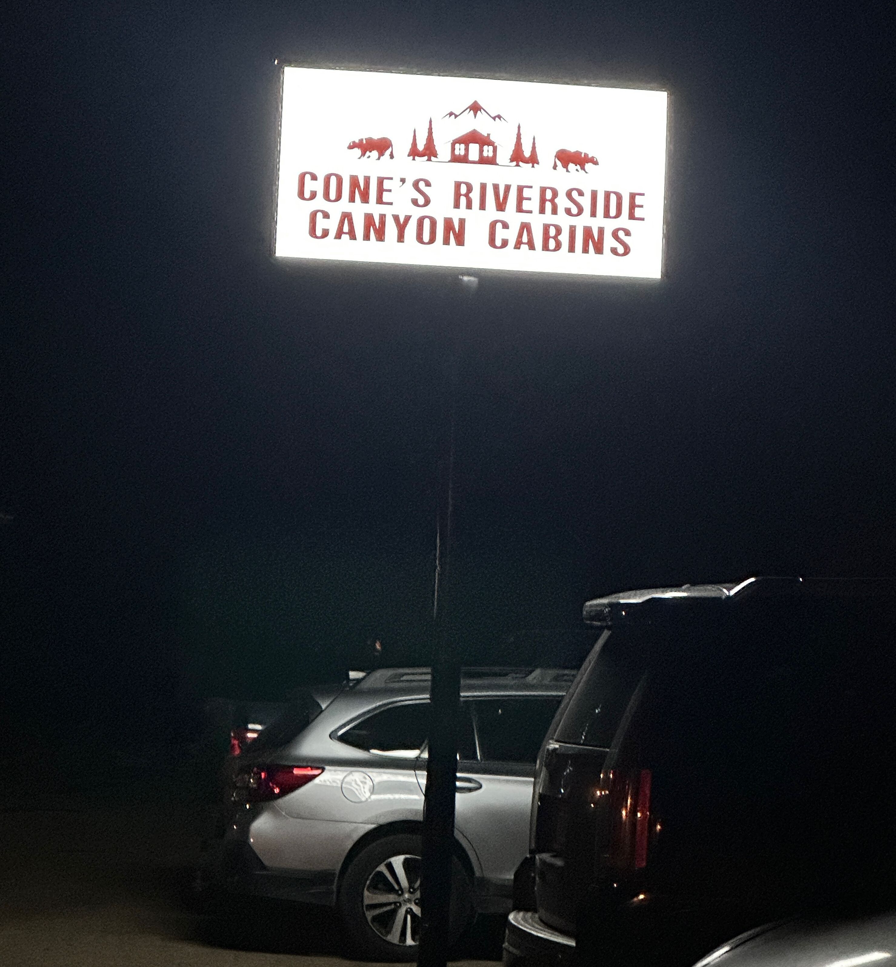 Señal para los cabiños del Cañón Ribereño de Cone.