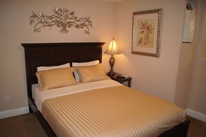 2 bedrooms, memory-foam beds, iron/ironing board, WiFi