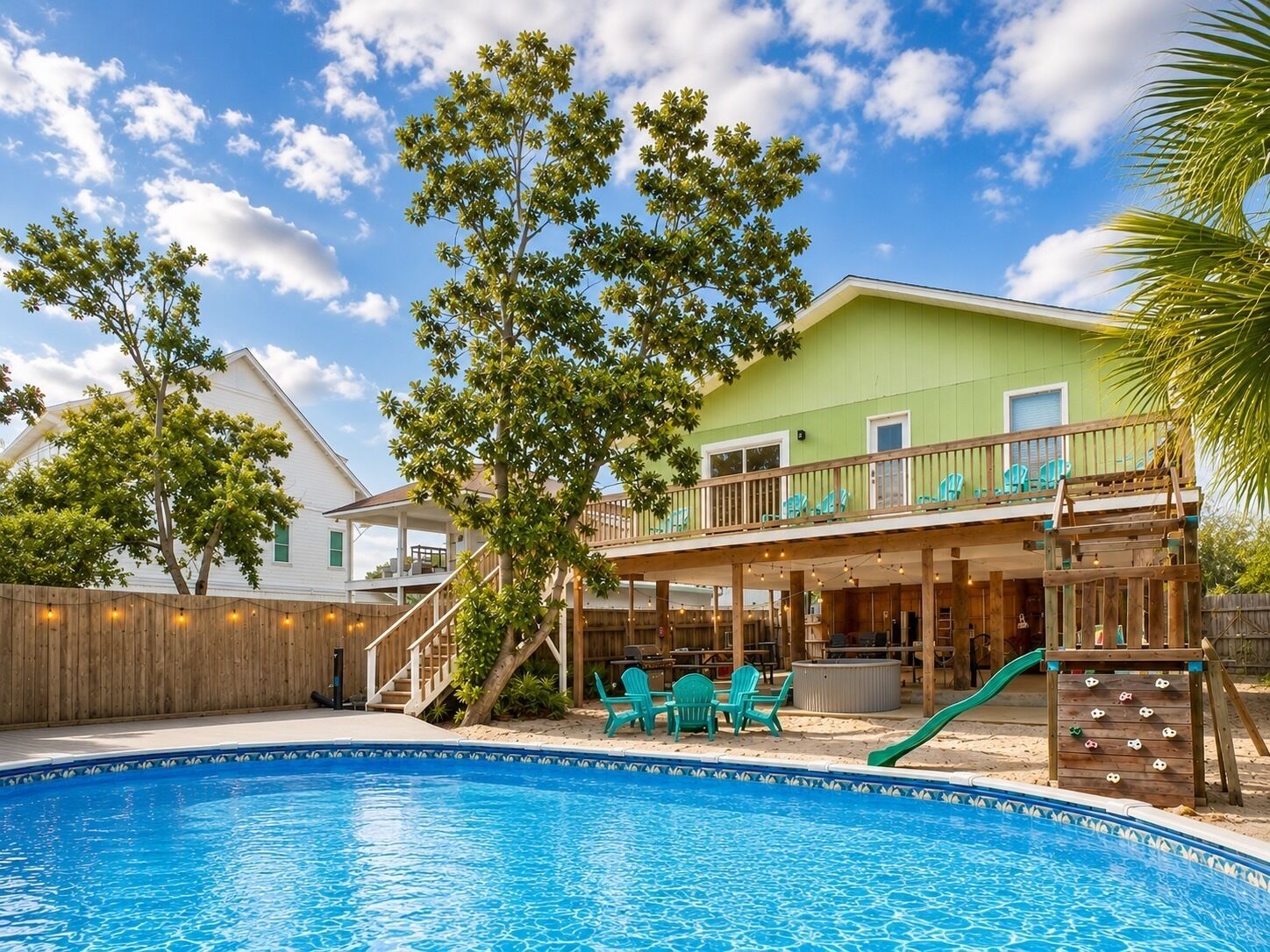 A heated pool