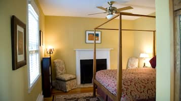 Luxury Room, 1 Queen Bed, Accessible, Fireplace | Egyptian cotton sheets, hypo-allergenic bedding, memory-foam beds