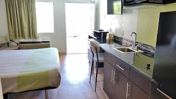 Desk, blackout drapes, iron/ironing board, free WiFi