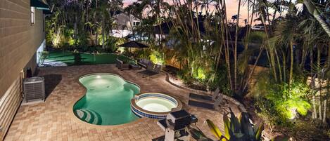 A heated pool