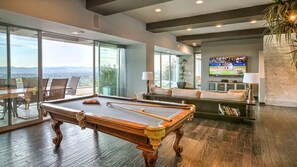 Game room - Built Into the Mountain, Made to Impress—A Mansion of Legendary Views (Phoenix)