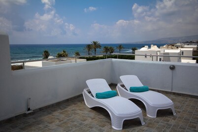 NEW! Luxury 8 bed villa with magnificent roof terrace, 100m from the sea.