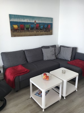 TV, table tennis, books, stereo