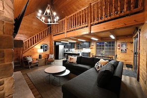 Smart TV, fireplace, video games, books