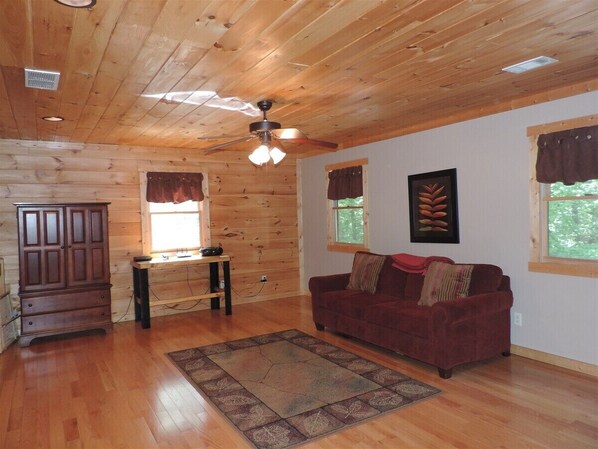 TV, fireplace, stereo