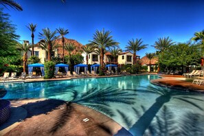 Outdoor pool, a heated pool - ALL 5-STAR REVIEWS! DOWNSTAIRS 2 BED / 2 BATH LEGACY VILLAS CONDO (La Quinta)