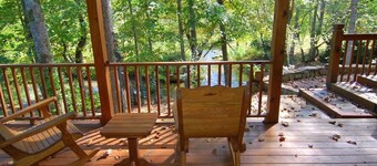 NC Cabin Creekside: Stunning Creek Views, Sleeps 7 —5 Stars