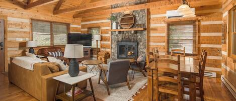 TV, fireplace, table tennis