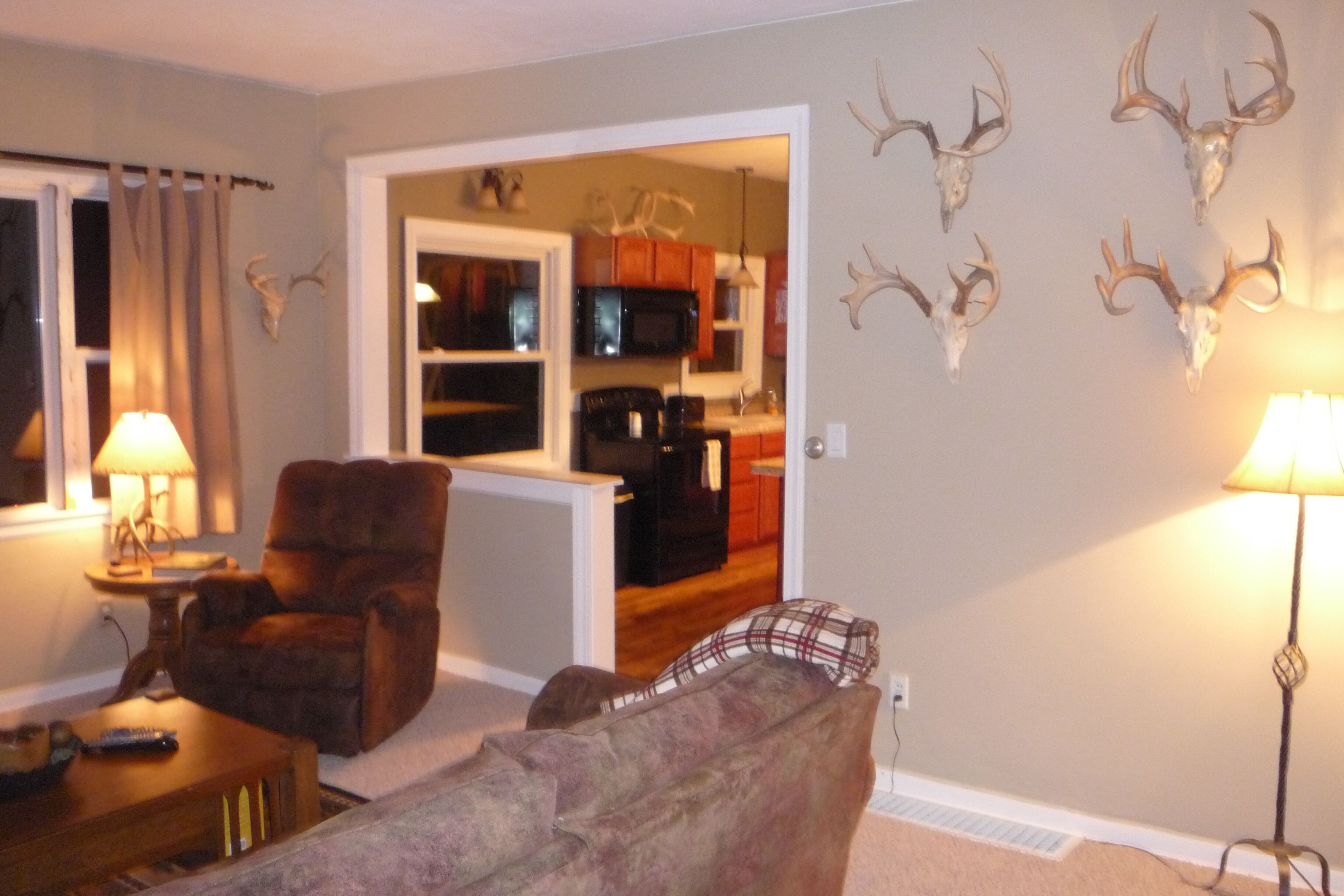 TV, DVD player, foosball, table tennis