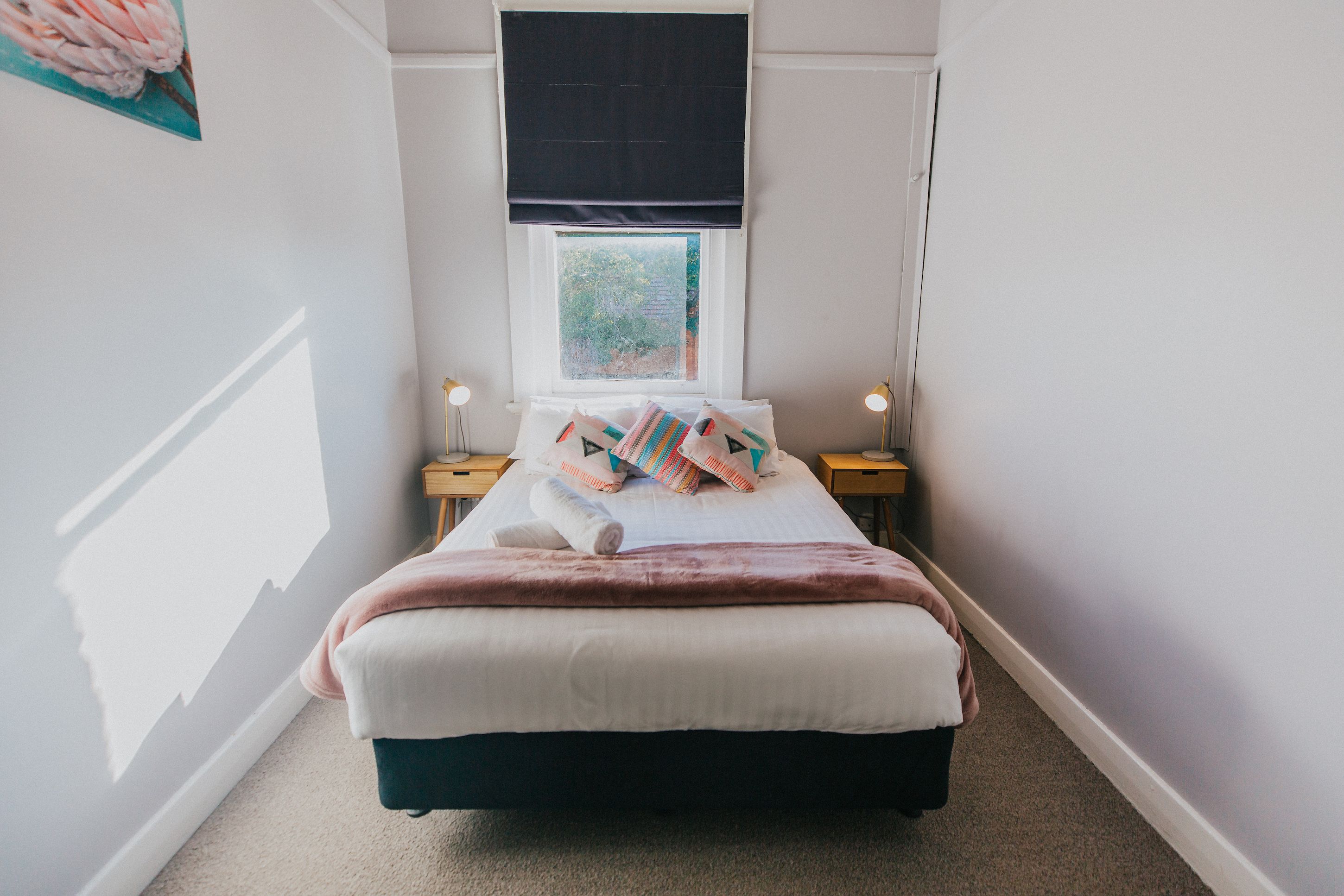 classic double room, 1 queen bed, shared bathroom | blackout curtains, free wifi, bed sheets