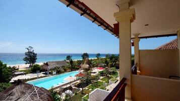 Superior Double or Twin Room, Beach View | Terrace/patio
