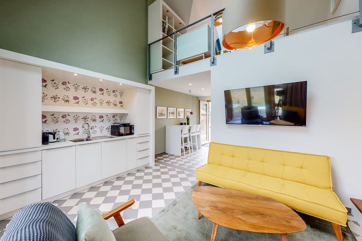 Familie loft | 1 slaapkamer, luxe beddengoed, een kluis op de kamer
