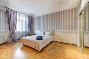 Desk, iron/ironing board, free WiFi, bed sheets