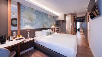 Suite, 1 très grand lit et 1 canapé-lit | Literie de qualité supérieure, coffres-forts dans les chambres