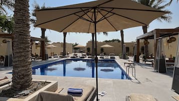 2 outdoor pools, pool umbrellas, sun loungers