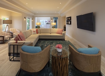 Hotel entrance and lobby at The Laureate Key West