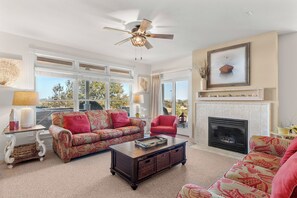 TV, fireplace, DVD player