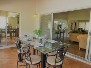 Dining - Coral Villa  - Pool. Near Sam  Lords Castle, Sea views, Beach (St. Philip)