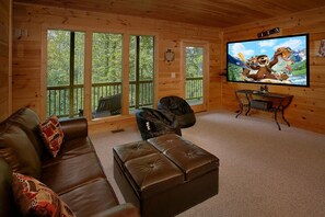 Apartment | Living area | TV, fireplace - Romance Inn Apartment 2 (Gatlinburg)