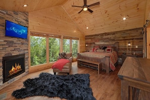 Cabin | Living area | TV, fireplace, DVD player