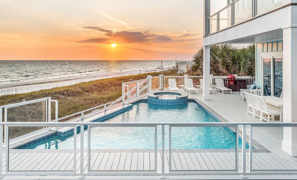 Outdoor pool, a heated pool
