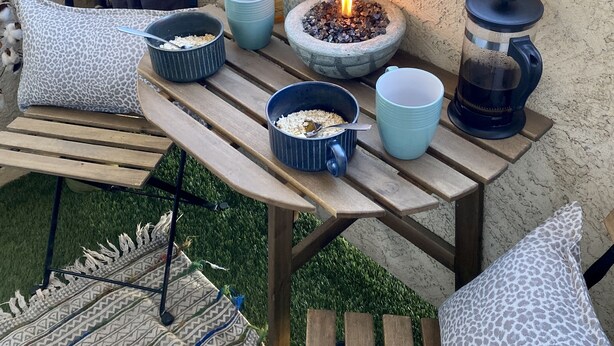 屋外ダイニングエリア