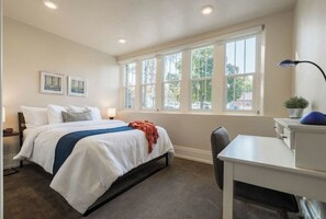 1 bedroom, desk, iron/ironing board, internet