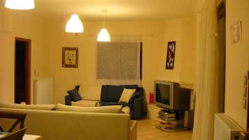 TV, lareira, videogames, aparelho de som