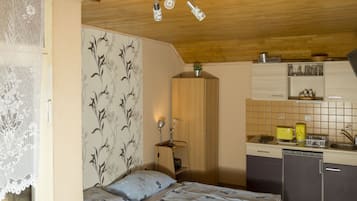 Studio apartmant | Private kitchen | Fridge, microwave, oven, stovetop
