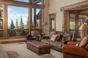 Smart TV, fireplace, offices - Summer Log Cabin by InvitedHome | Hike In/Out, Hot Tub, Pizza Oven, Vast Views (Breckenridge)