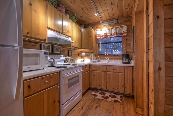 Fridge, oven, stovetop, dishwasher