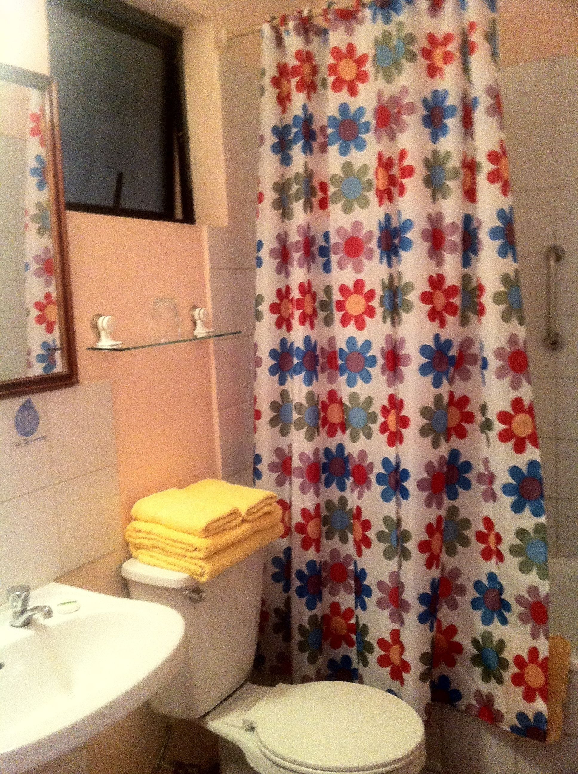 double room, 2 single beds, private bathroom | bathroom | shower, hair dryer, towels