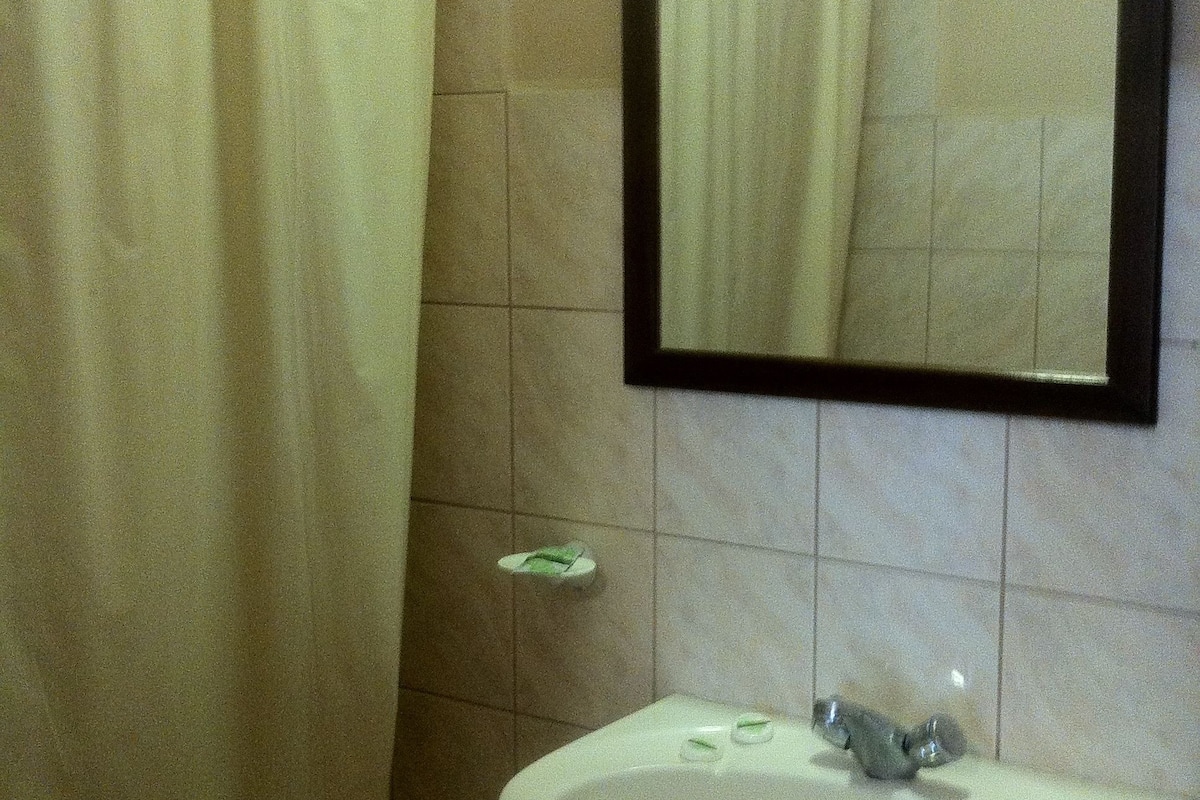 family room, multiple beds, private bathroom | bathroom | shower, hair dryer, towels