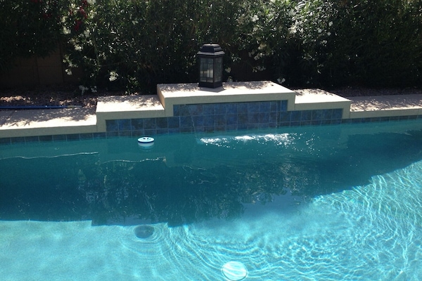 Private, relaxing, quiet pool area.