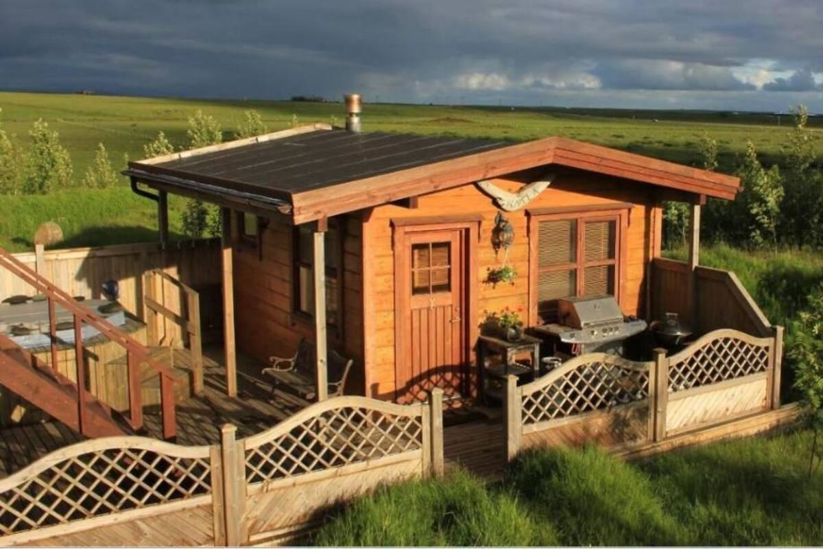 Cabaña económica, 3 camas individuales, vistas al jardín (Katla) | Terraza o patio