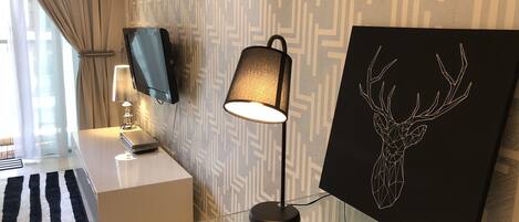 Deluxe Apartment, 1 Bedroom, City View | Living area | Flat-screen TV