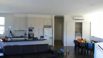 Smart TV, fireplace, DVD player, ping pong